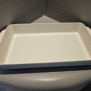 White Copco Denmark Enamel and Cast Iron Lasagna Pan 9x14